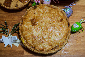 Easter. Typical rustic desserts of the Campania tradition