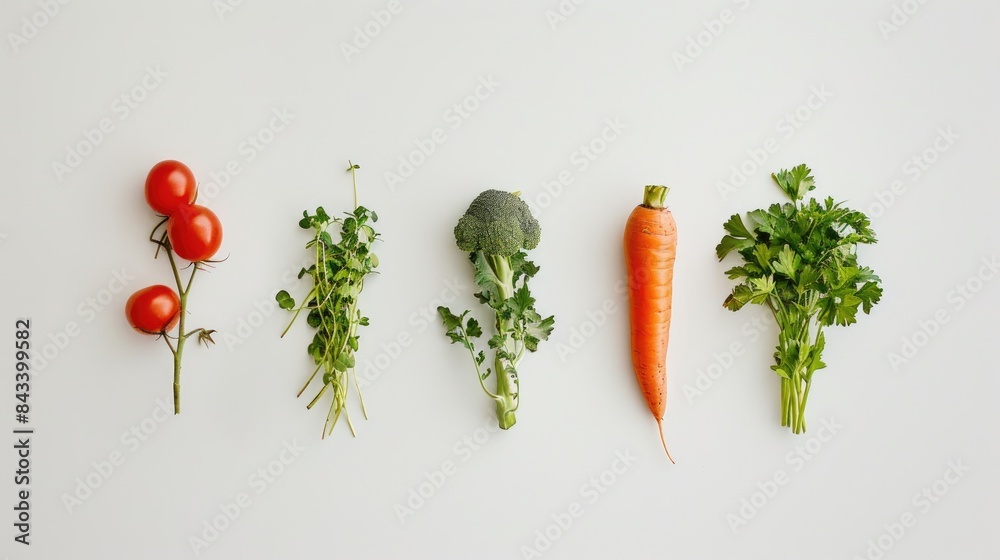 Poster Vegetables displayed on a white backdrop