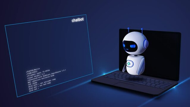 Chatbot data analysis Ai Artificial Intelligence technology online customer service. Digital robot application, OpenAI generate. Virtual assistant internet. Electronic mind. deep machine learning 4K