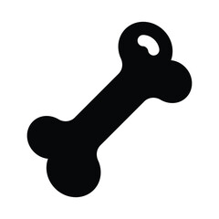 Fototapeta premium Simple Bone glyph icon. The icon can be used for websites, print templates, presentation templates, illustrations, etc
