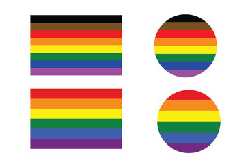 LGBT flag, rainbow color love symbol, pride month in June, vector illustration.