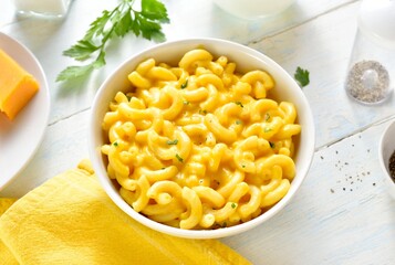 Macaroni and cheese in bowl