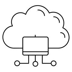 Cloud computing concept vector icon illustration	