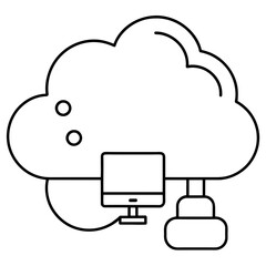 Cloud computing concept vector icon illustration	