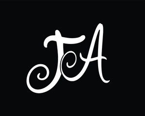 FA vector logo monogram icon symbol alphabetic vintage ornament for business
