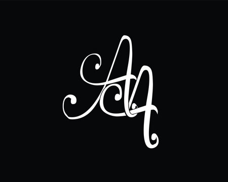  A and A, AA logo initial vector mark, AA luxury ornament monogram logo
silhouette black set isolated on black background
