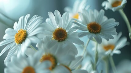 Obraz premium Close up photograph of a bunch of daisies