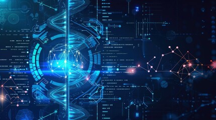 Abstract futuristic Healthcare or medical technology innovation digital background. science and technology concepts