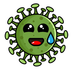 Fototapeta premium cute bacteria character illustration
