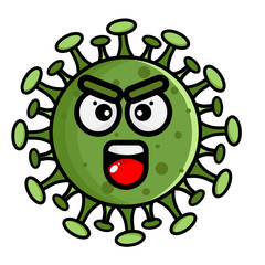
illustration of bacteria with an angry expression