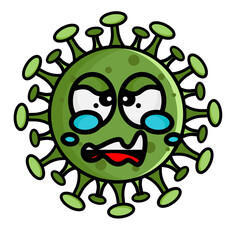 illustration of crying bacteria