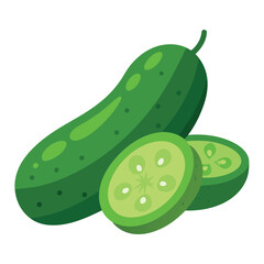 cucumbers vegetable vector art illustration