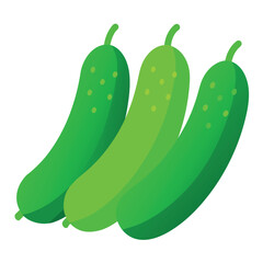 cucumbers vegetable vector art illustration