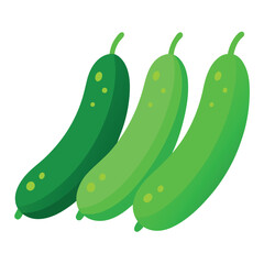 cucumbers vegetable vector art illustration