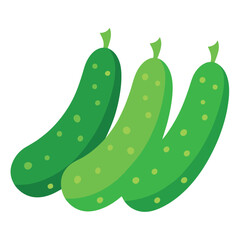cucumbers vegetable vector art illustration