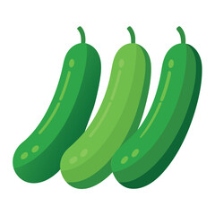 cucumbers vegetable vector art illustration