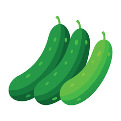 cucumbers vegetable vector art illustration