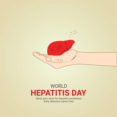 World Hepatitis Day creative ads design. Hepatitis Day element isolated on Template for background. Hepatitis Day Poster, vector, illustration, July 28. Important day
