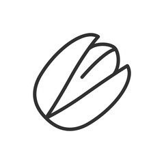 Pistachio nut, linear icon. Line with editable stroke