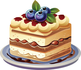slice of tiramisu cake italian cake