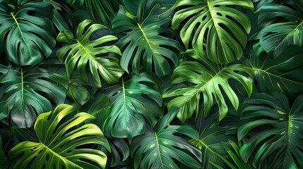 Nature background, closeup nature view of abstract green texture, tropical leaf. abstract green texture