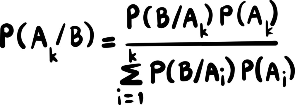 probability and statistics math formula handwritten