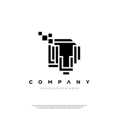 A logo for a company that is black and white