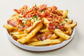Savory Bacon Cheese Fries: Crispy Golden Potatoes, Velvety Cheese, and Smoky Bacon