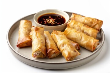 Baked Spring Rolls with a Flavorful Crab and Ham Filling