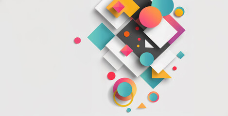 Fototapeta premium Abstract 3D Business Background