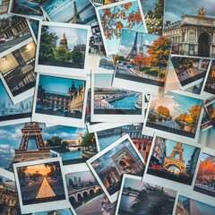 A collage of photos of Paris, including the Eiffel Tower