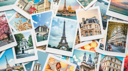 A collage of photos of Paris, including the Eiffel Tower