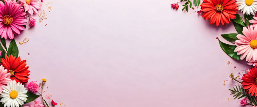 Illustration of number 8 and floral decoration for background and banner for 8th march women's day with copy space	