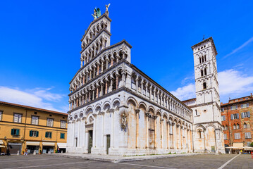 Fototapeta premium Lucca, Tuscany, Italy. San Michele in Foro church.