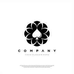 Abstract Floral Emblem