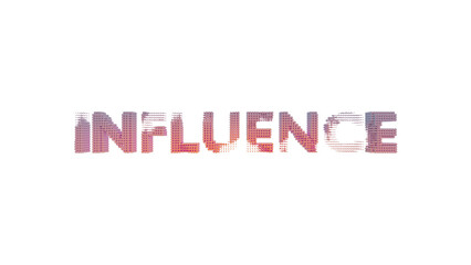 INFLUENCE Abstract Pixel Glow: Modern Digital Typography
