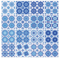 Decorative seamless pattern, tile printed, tile oriental, blue pattern mosaic, tile with blue ornament arabesque, jpg.
