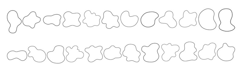 Blob outline vector collection can be used in a variety of ways, including card decorations, frames, paper decorations, cards, backgrounds, and more.