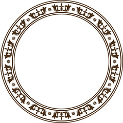 Vintage label design with monograms and frames