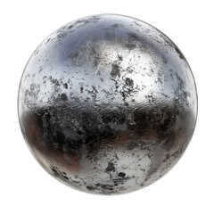 Metal sphere isolated on white background