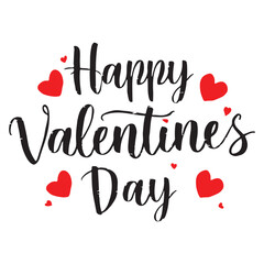Happy valentines day typography in vector