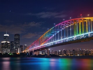 Obraz premium Rainbow Bridge at Night 2