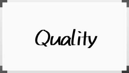 Quality(質) のホワイトボード風イラスト