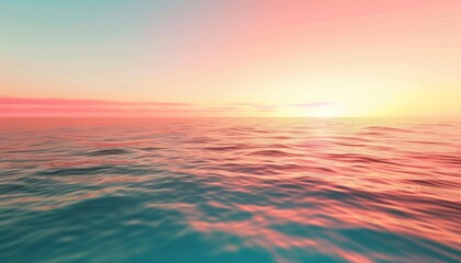 Obraz premium Golden Hour Glow: Serene Sunset with Ample Copy Space