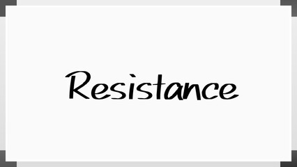 Resistance(抵抗) のホワイトボード風イラスト