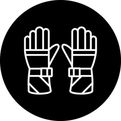 ski Glove Icon Style