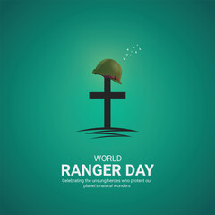 World Ranger Day creative ads design. Ranger Day isolated on a Template for background. Ranger Day Poster, July 31. Important day