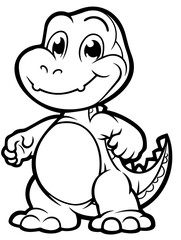 Coloring page for kids dinosaurs