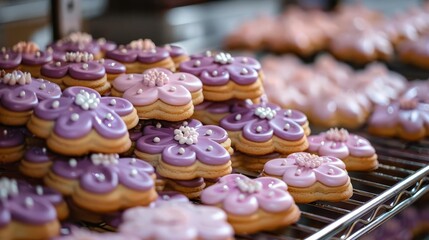 Baking anniversarythemed cookies or cake