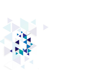 Abstract blue triangle modern template for business or technology presentation, Abstract blue triangle background.